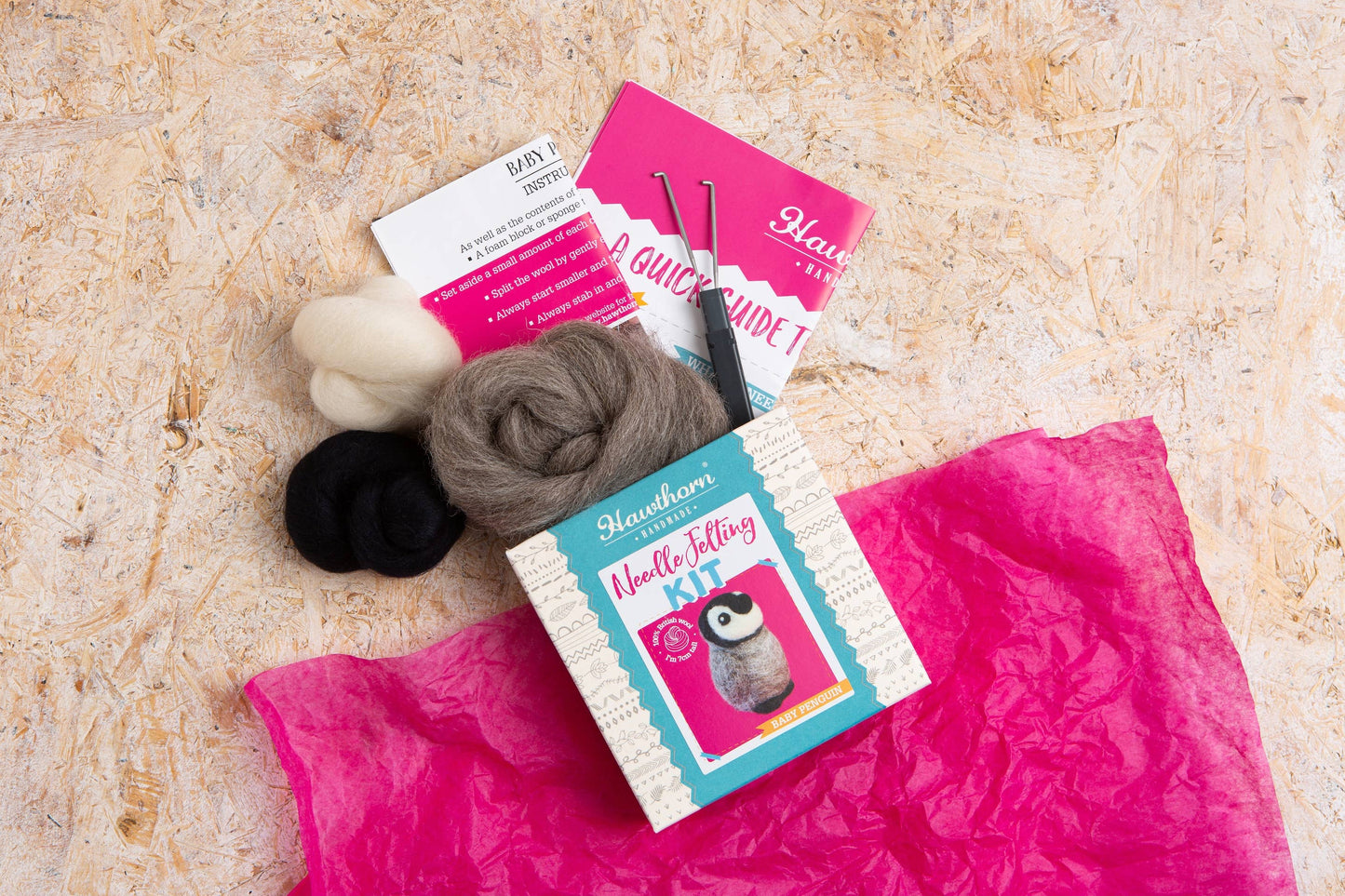 Baby Penguin Mini Felting Kit