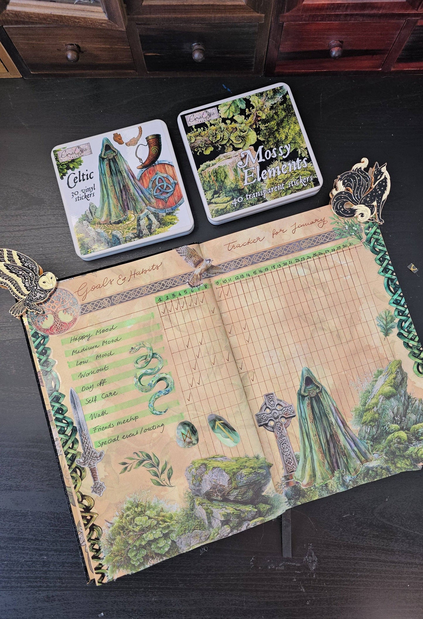 Mossy Elements Sticker Tin Box