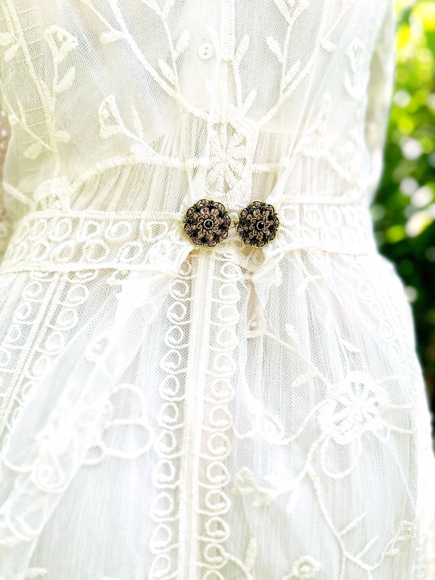 Purples & Gold Cinch Clip, Gilded Sweater Clasp KardiKlip