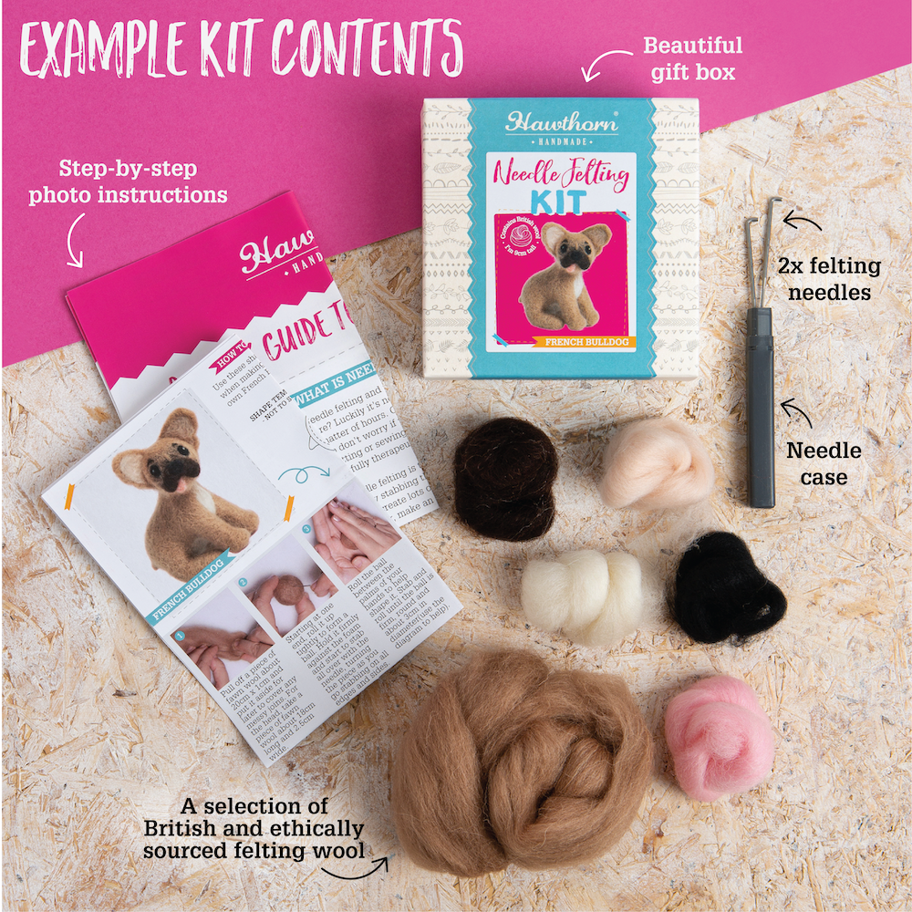 Happy Ghost Mini Needle Felting Kit | Beginner Craft Kit