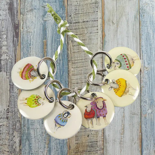 Sheep in Sweaters Stitch Markers by Emma Ball