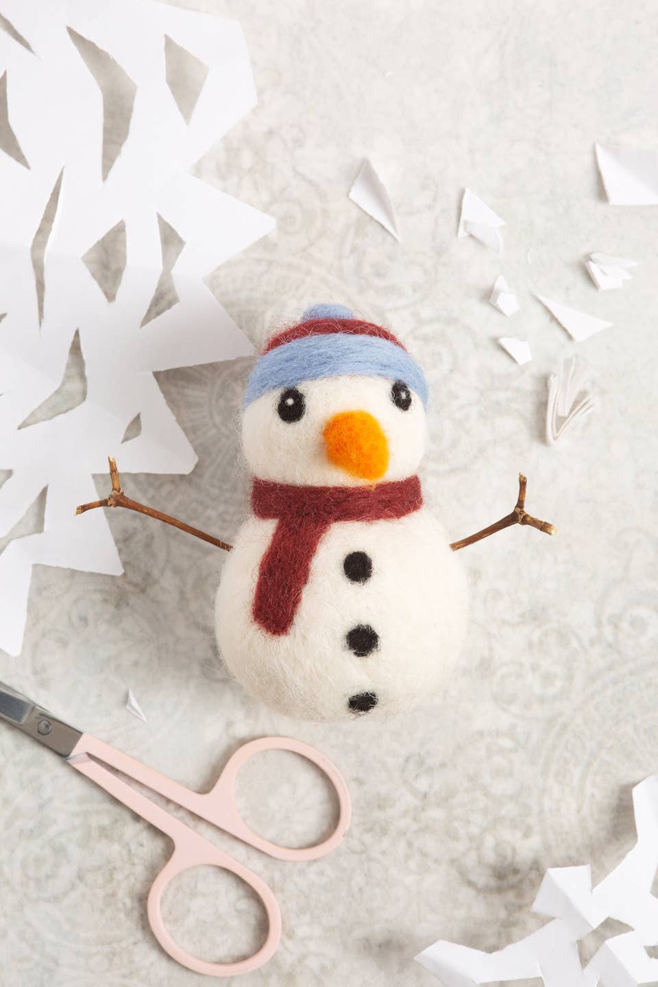 Snowman Mini Needle Felting Kit | Christmas Craft Kit
