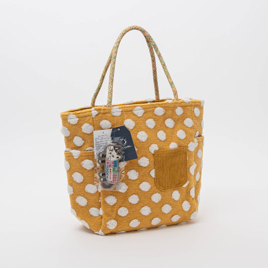 Kusuguru Japan Bobble Dot Textured Tote Bag