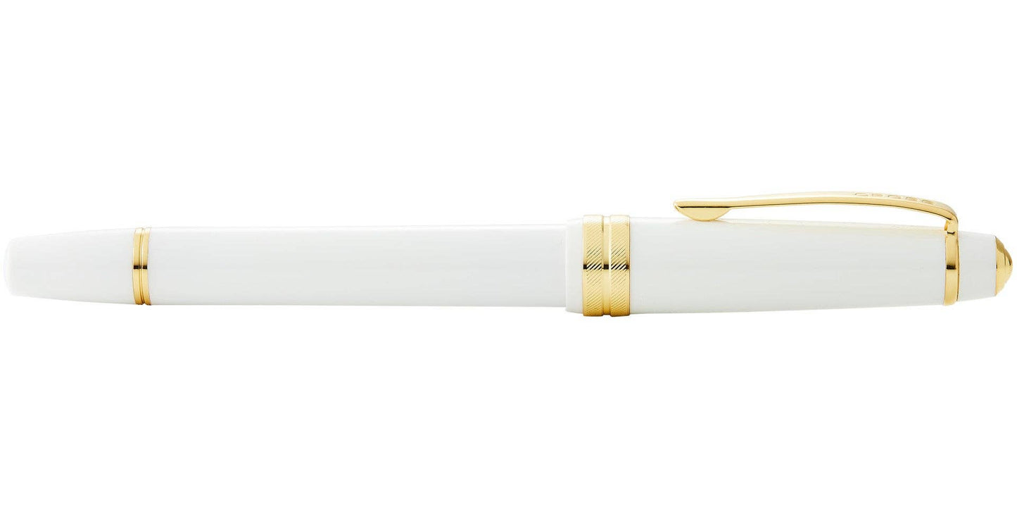 Bailey Light™ Polished White Resin and Gold Tone Fine Nib Fountain Pen