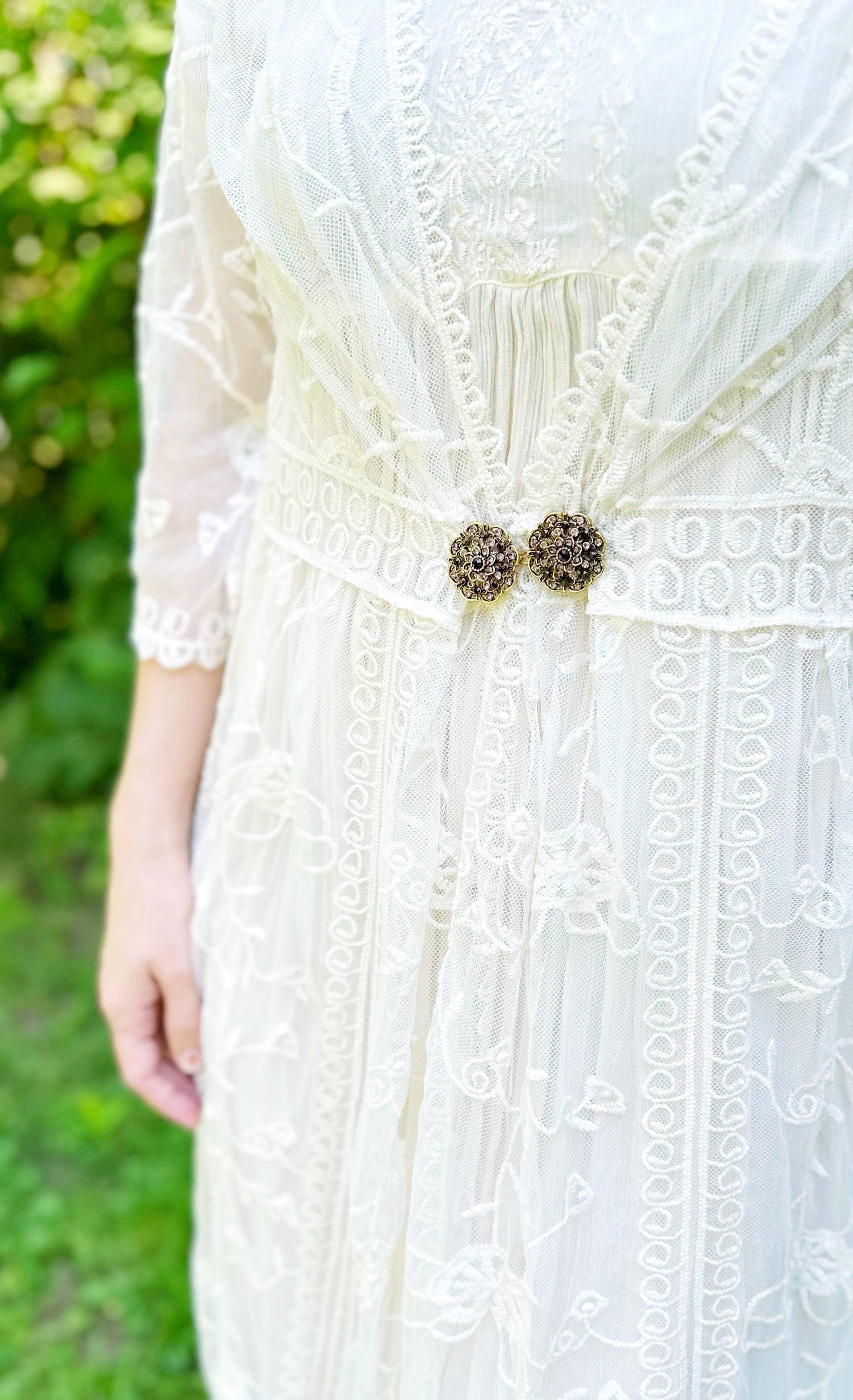 Purples & Gold Cinch Clip, Gilded Sweater Clasp KardiKlip