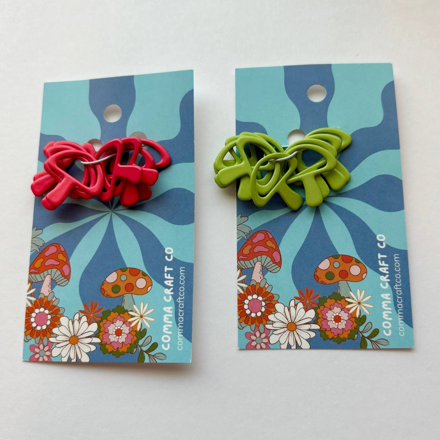 EXCLUSIVE Mushroom Knitting Stitch Markers Set Snag Free