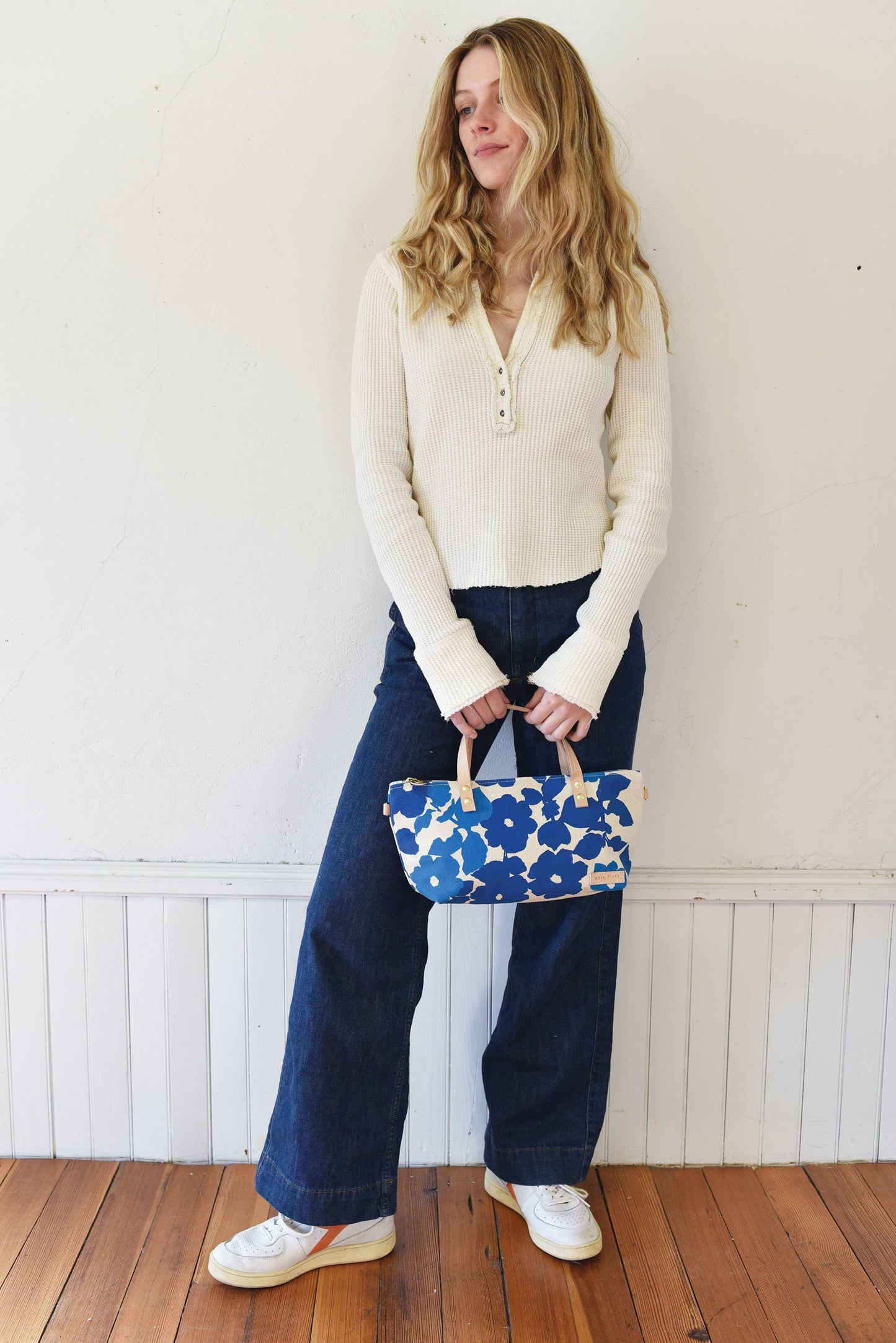 NEW Satchel in Blue Anita Pattern