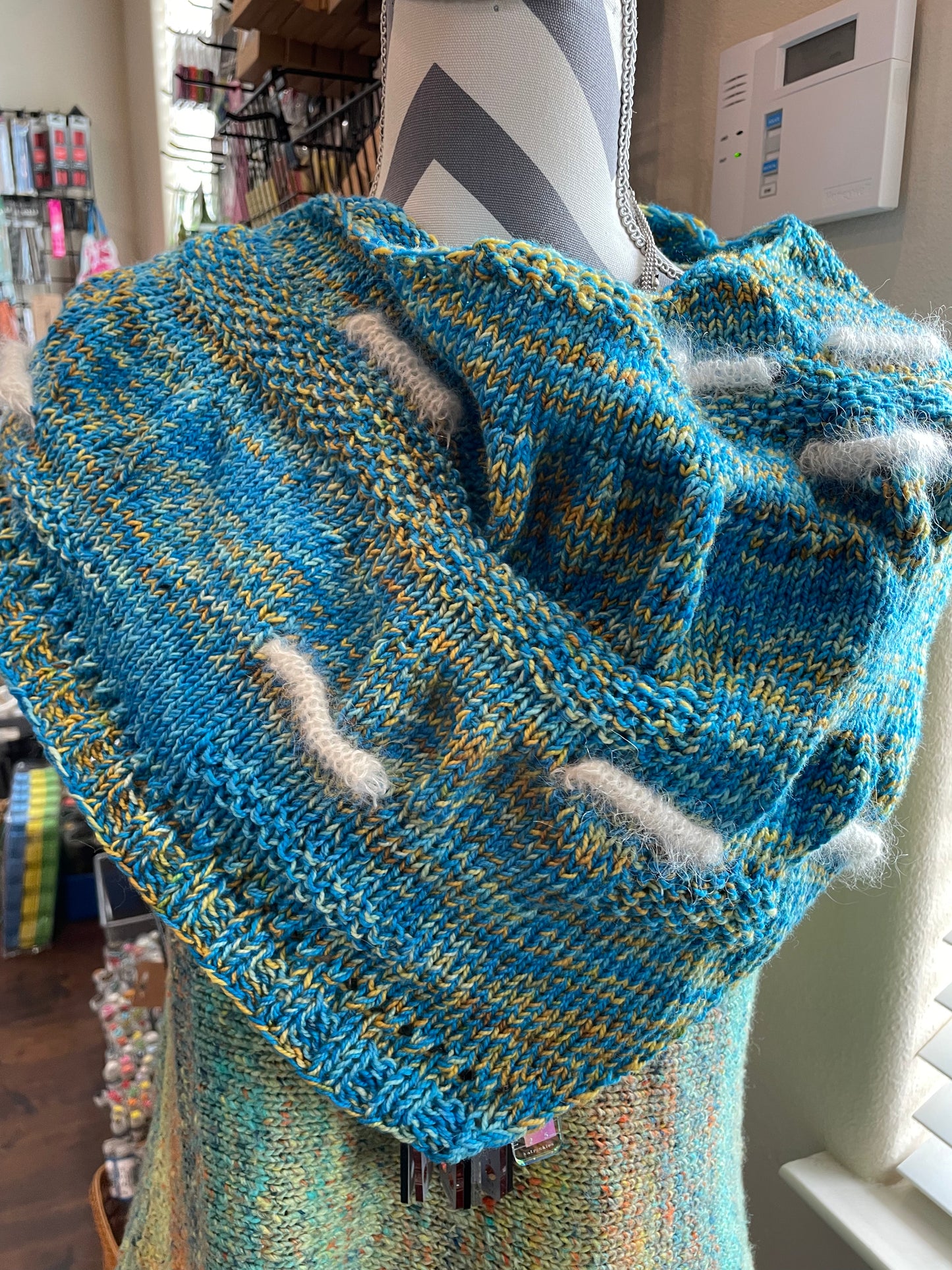Caterpillars on My Shawl Pattern