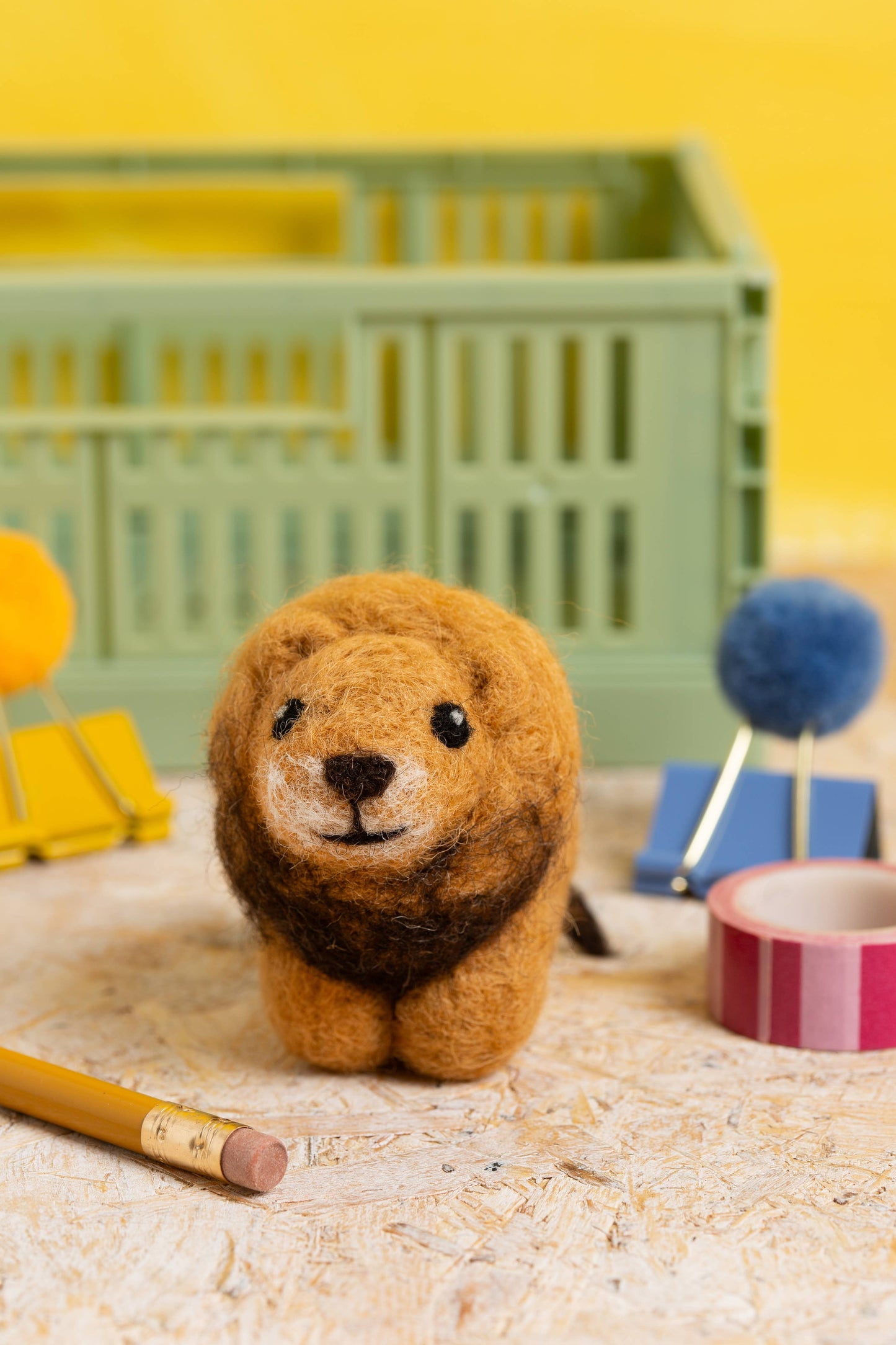 Lion Mini Needle Felting Kit | Beginner Craft Kit