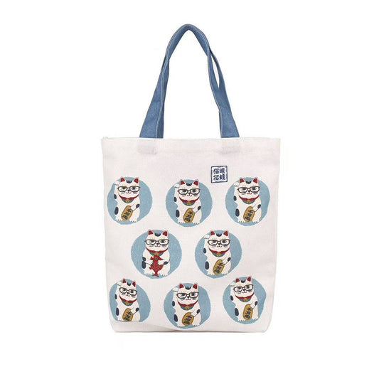 Kusuguru Japan 'Matilda-san' Canvas Everyday Tote Bag