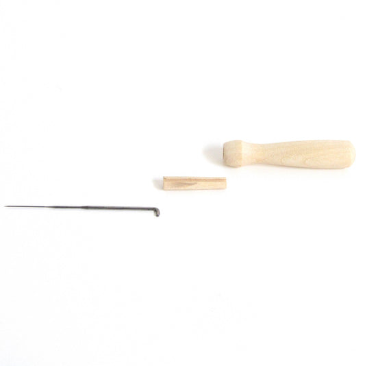 Wooden Felting Needle Holder (with one needle)
