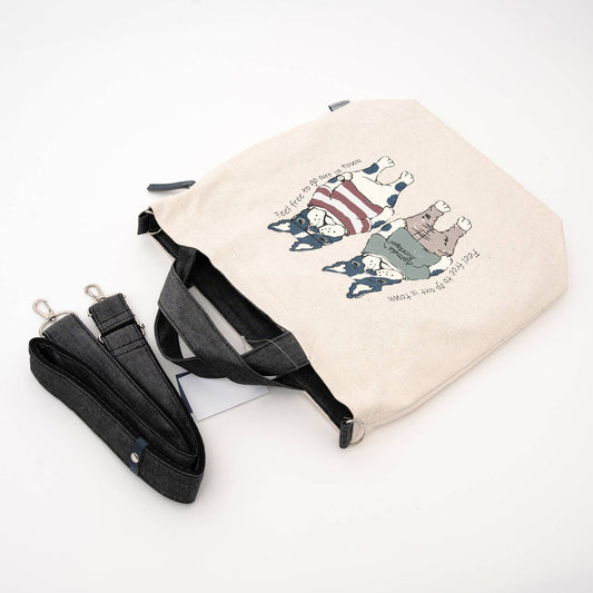 Kusuguru Japan Lucy Paul Cartoon Crossbody Shoulder Tote Bag