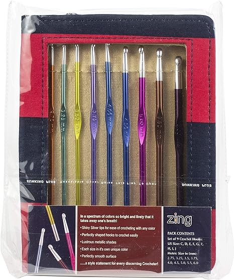 Knitters Pride / Knit Pro Zing Single Ended Crochet Hook Set