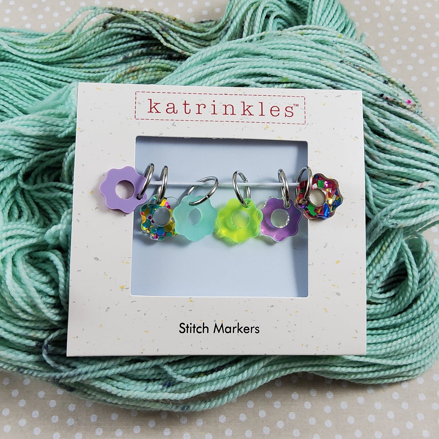 Acrylic Flower Stitch Marker Set by Katrinkles