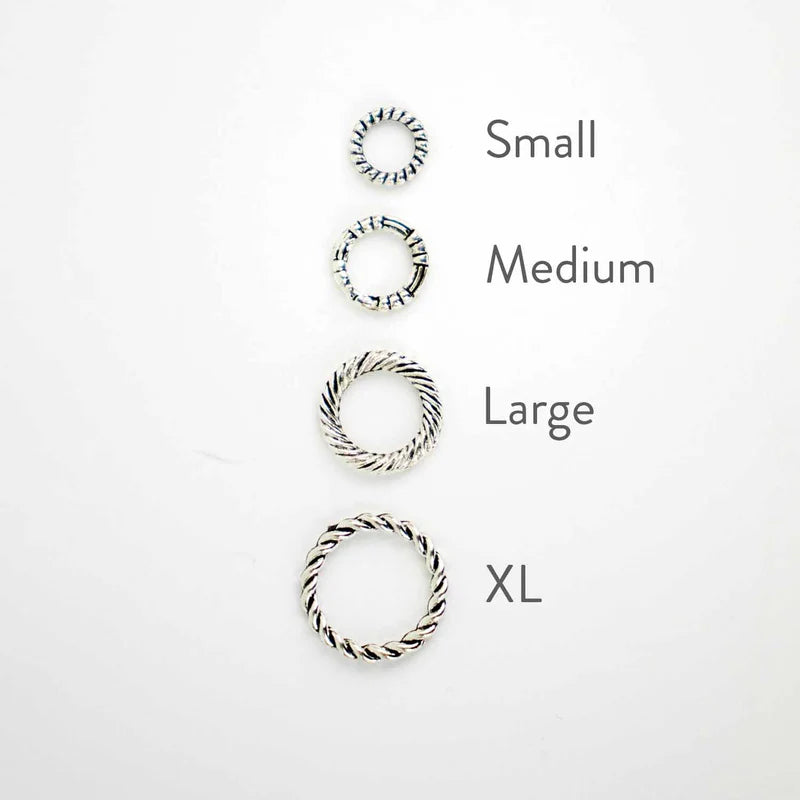 Simple Braided Ring Stitch Markers Sampler by Twice Sheared Sheep