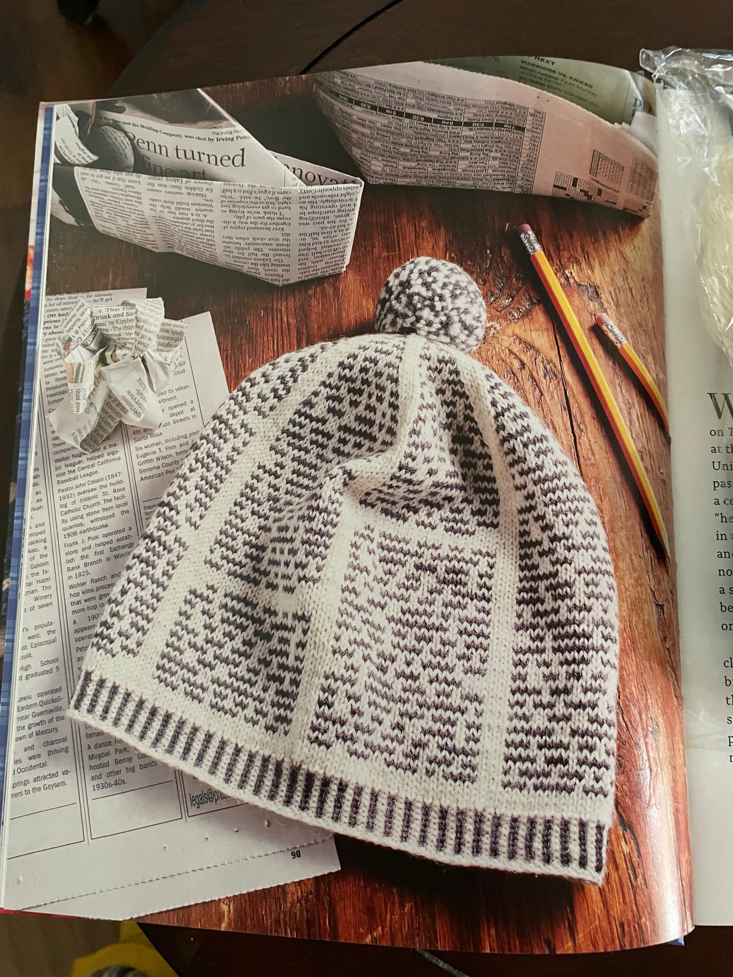 Daily News Hat Kit rom The Gilmore Girls Official Book by Tanis Gray