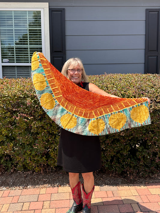 Autumn in Taos Shawl Kit by Theodora Pearls - Taking Pre-Orders
