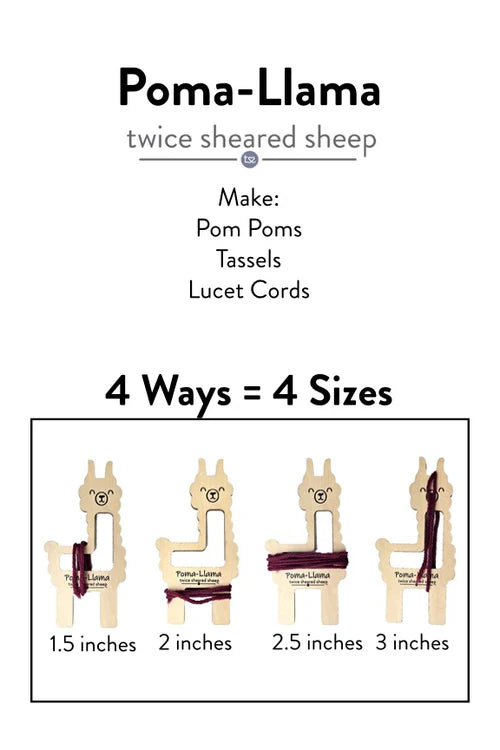 Poma-Llama Pom Pom, Tassel, and Lucet Cord Maker by Twice Sheared Sheep