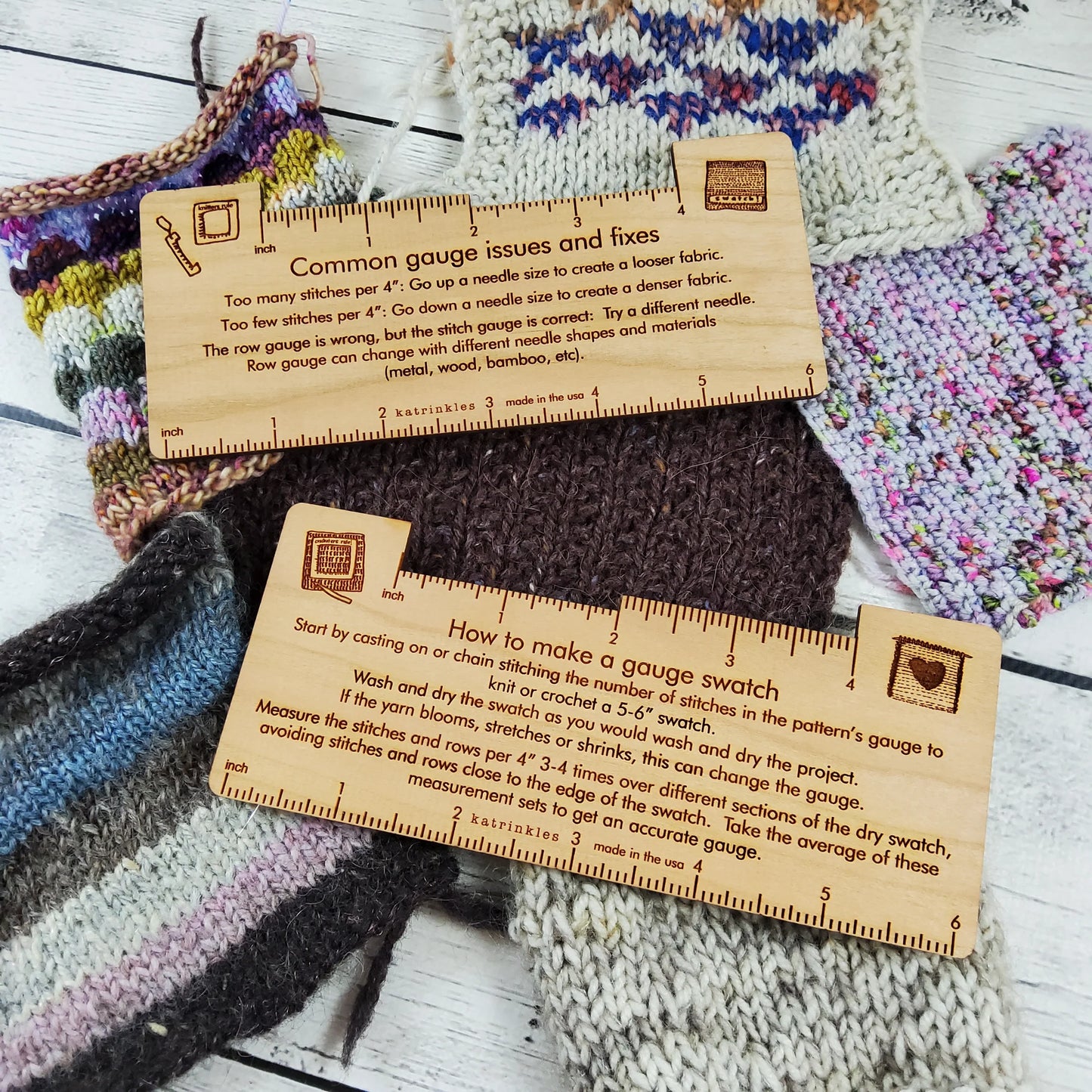 Double Sided Troubleshooting Gauge Swatch Tool by Katrinkles