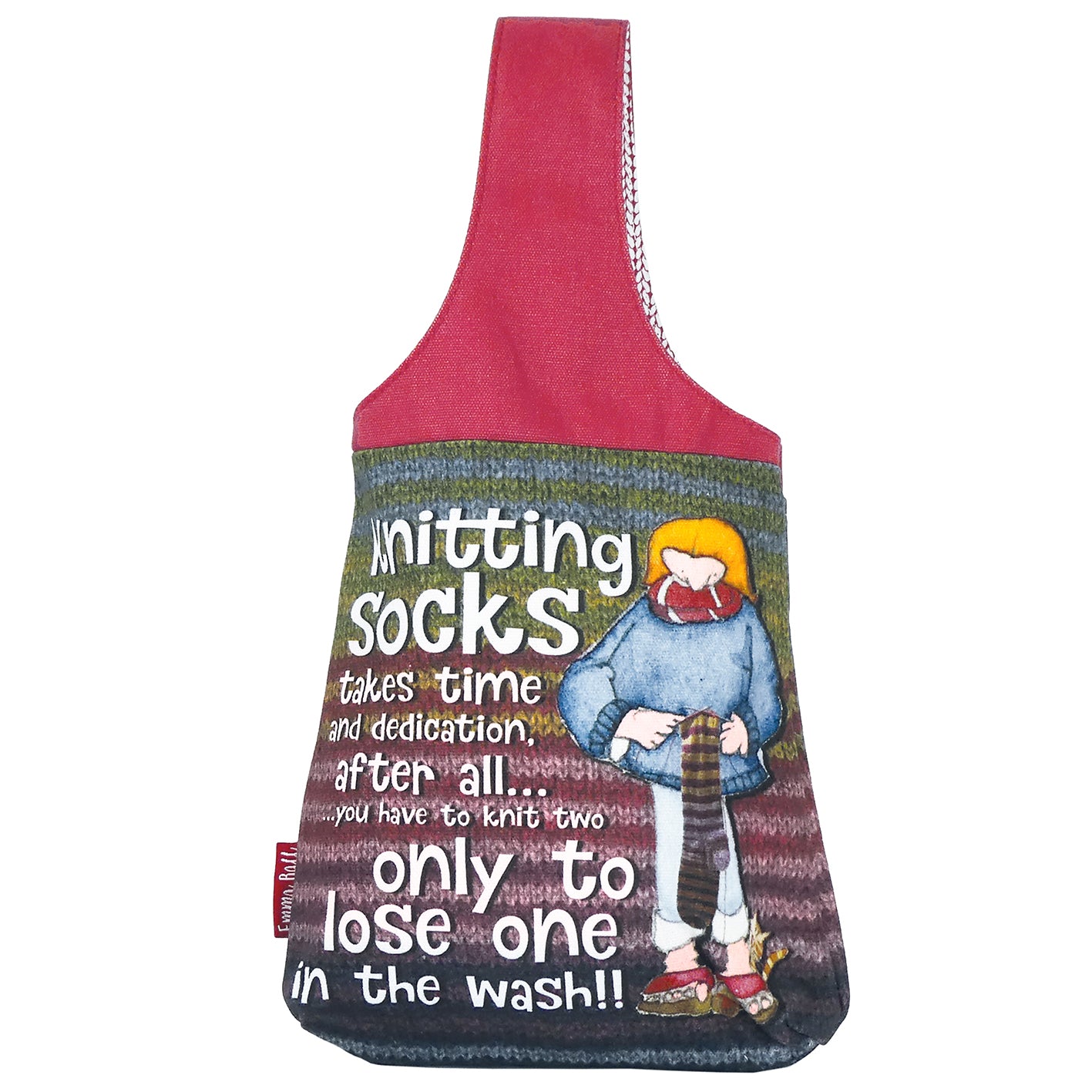 Sock Knitter Small Wrist Bag by Emma Ball