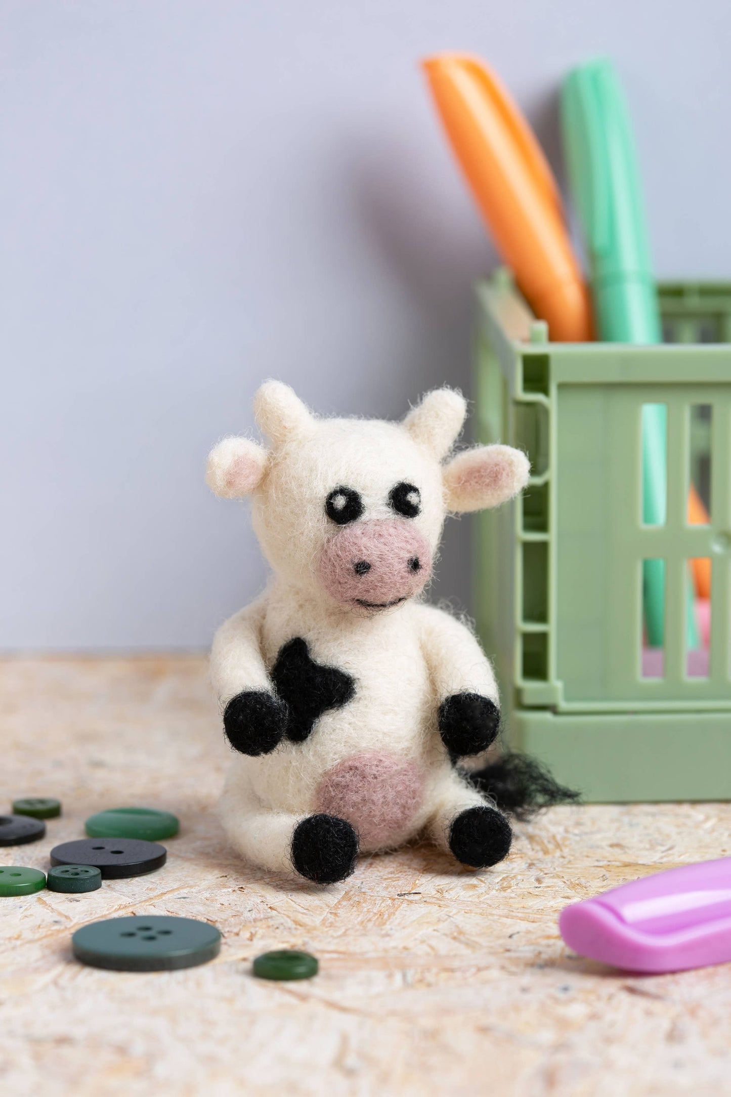 Cow Mini Needle Felting Kit | Complete Craft Kit