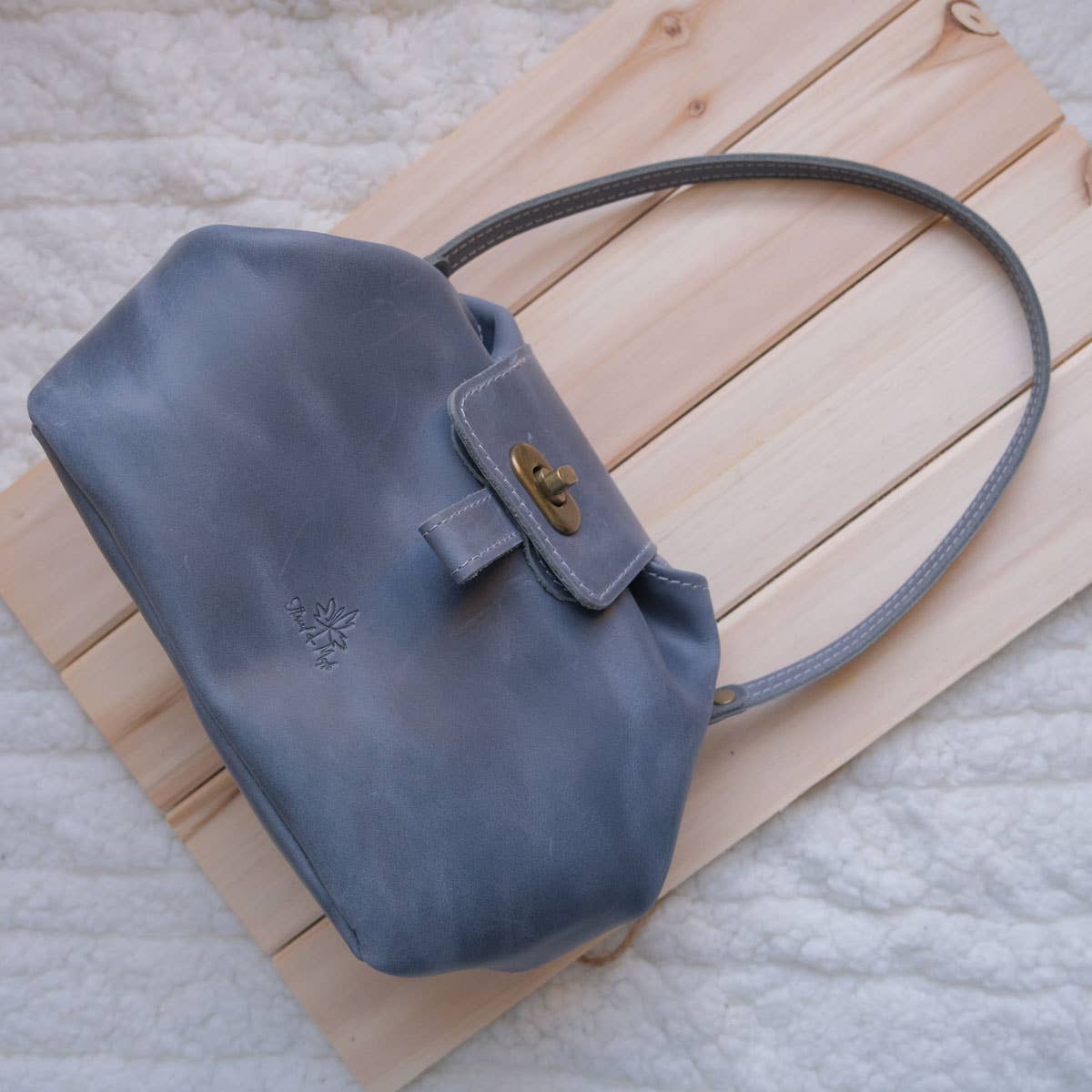 Leather Pop Up Bag with Strap by Thread and Maple
