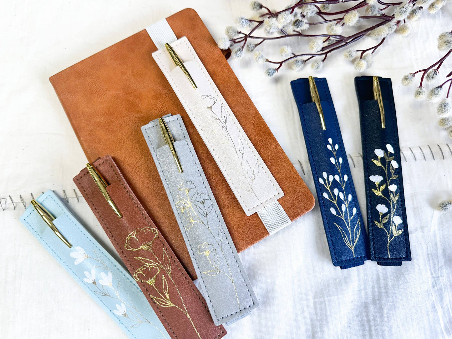 Elastic Pen Holder -Floral