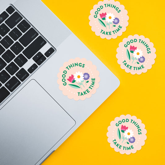 Good Things Take Time Sticker by Sarah Hearts