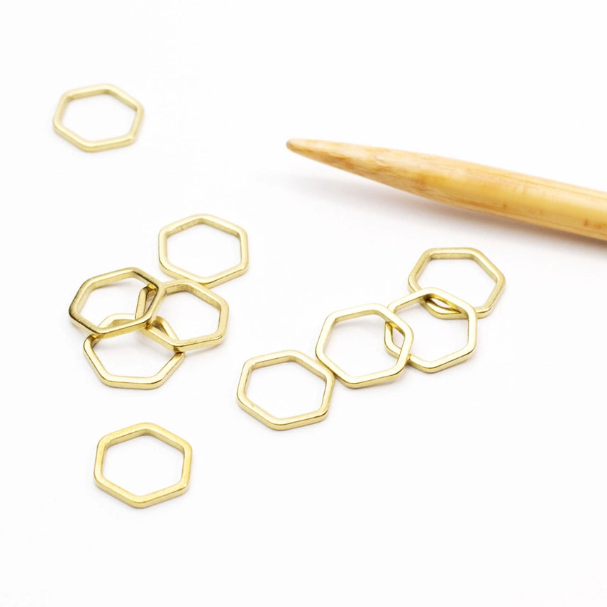 Honeycomb Simple Stitch Markers by Twice Sheared Sheep