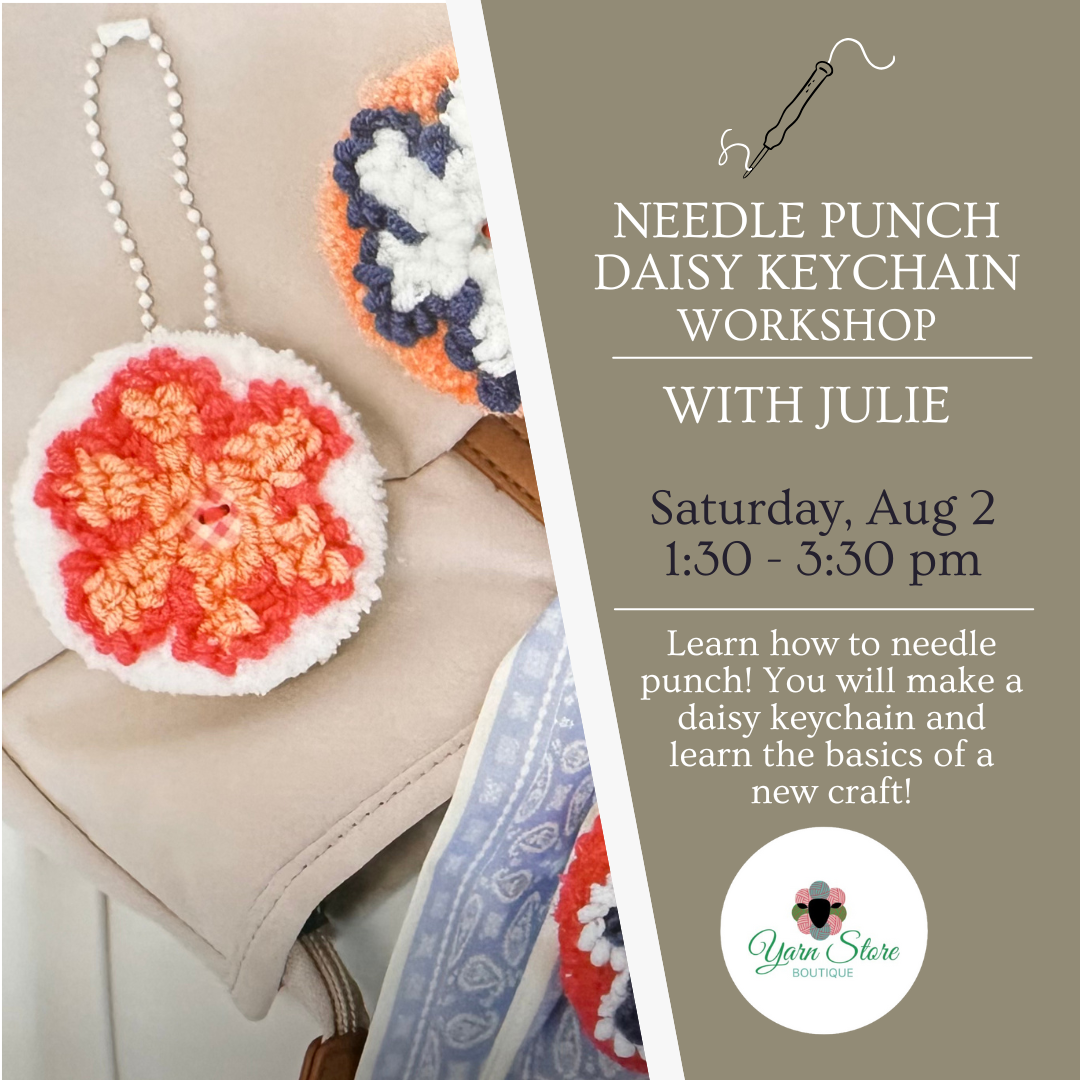 Needle Punch Daisy Keychain Workshop