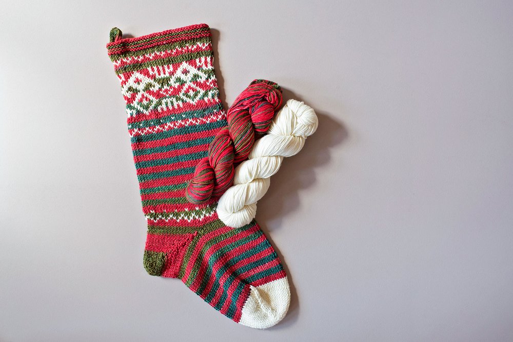 Baba Noel Christmas Stocking Kit by Urth Yarns