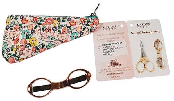 Knitters Pride Rosegold Folding Scissors