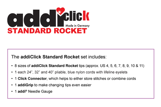 Addi Click Standard Rocket Interchangeable Knitting Needle Set