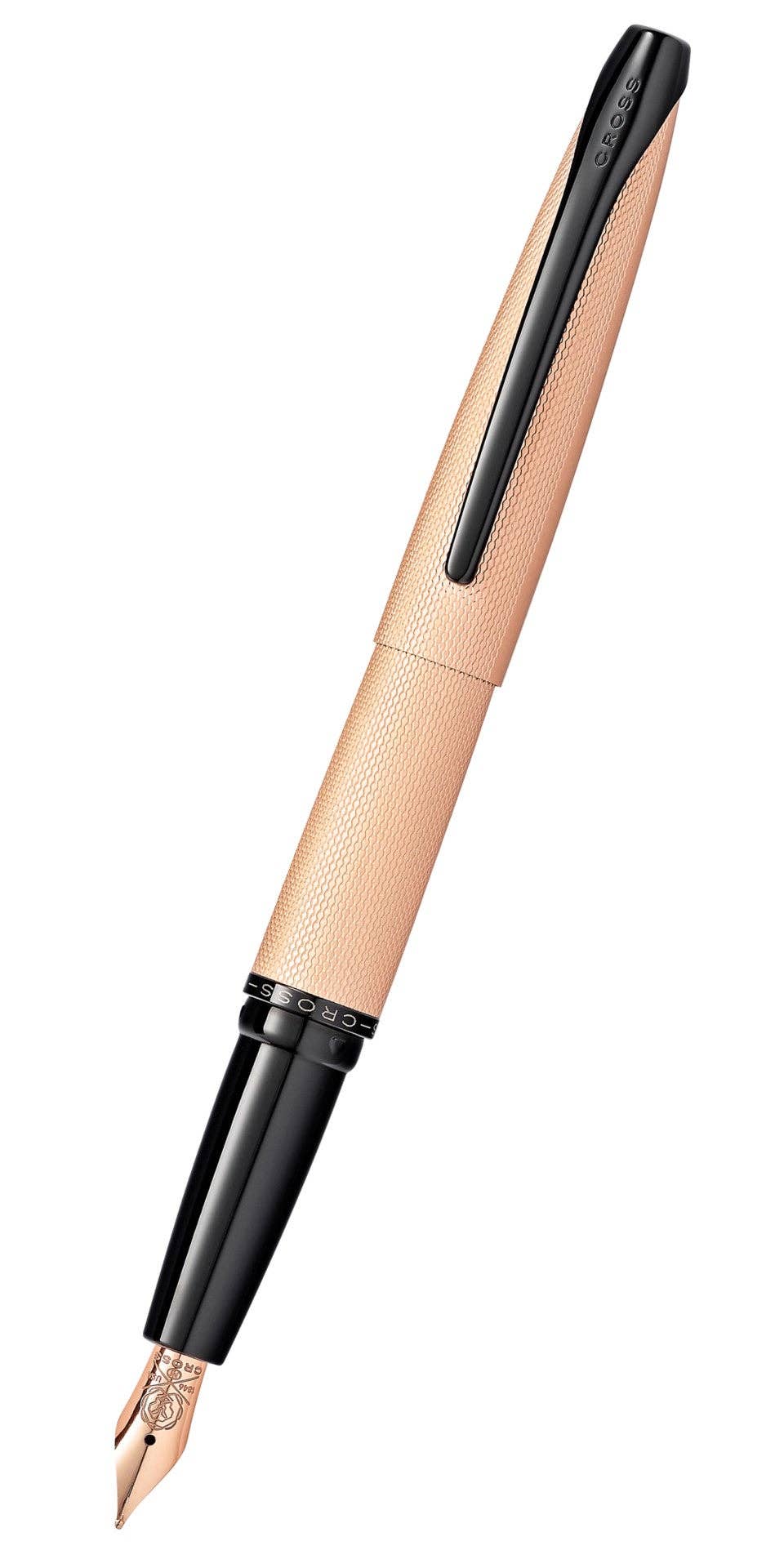 ATX® Brushed Rose Gold Stainless Steel Medium Nib Fountain Pen