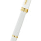Bailey Light™ Polished White Resin and Gold Tone Fine Nib Fountain Pen