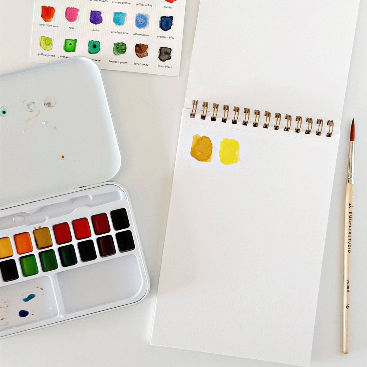 Spiral watercolor paper pad by Emily Lux