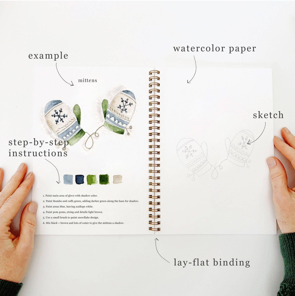 Winter Watercolor Workbook by Emily Lux