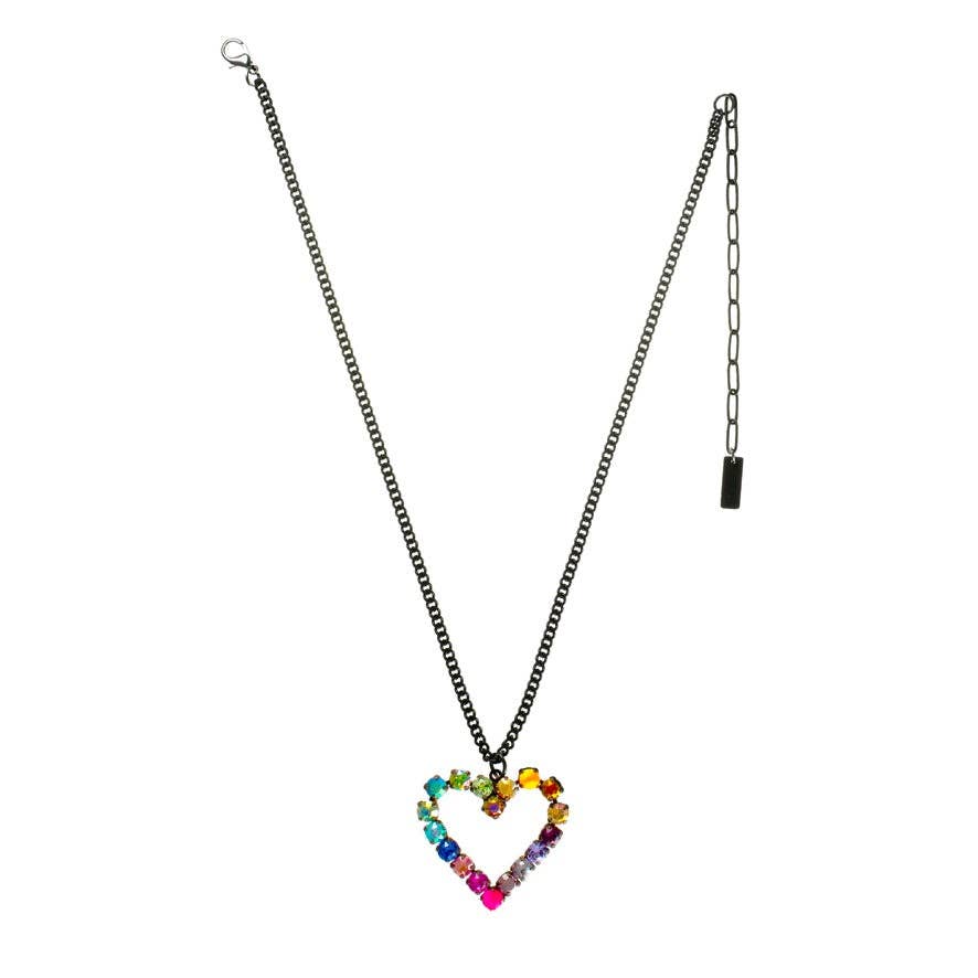 Mini Heart POP Necklace in Smutt Watermelon by TOVA (N110249BWAT)