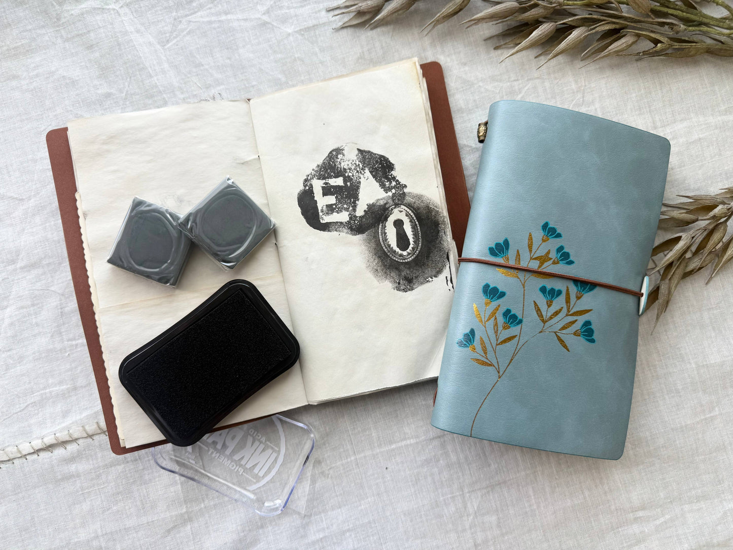 Travel Journal with Impression Stamping Kit