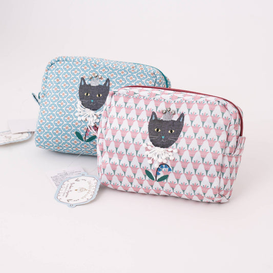 Kusuguru Japan Princess Black Cat Makeup Bag Organizer Pouch