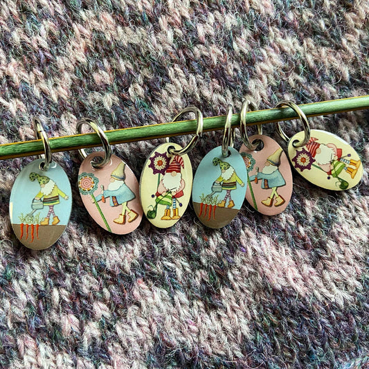 Crafting Gnomes Stitch Markers In A Pocket Tin