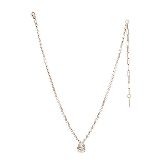 Milli Necklace in Antique Silver / Clear by Tova