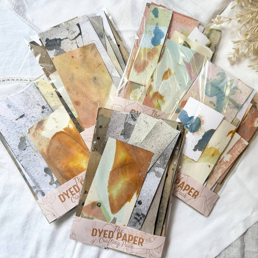 Dyed Paper Pack- Mixed Media Art Supplies