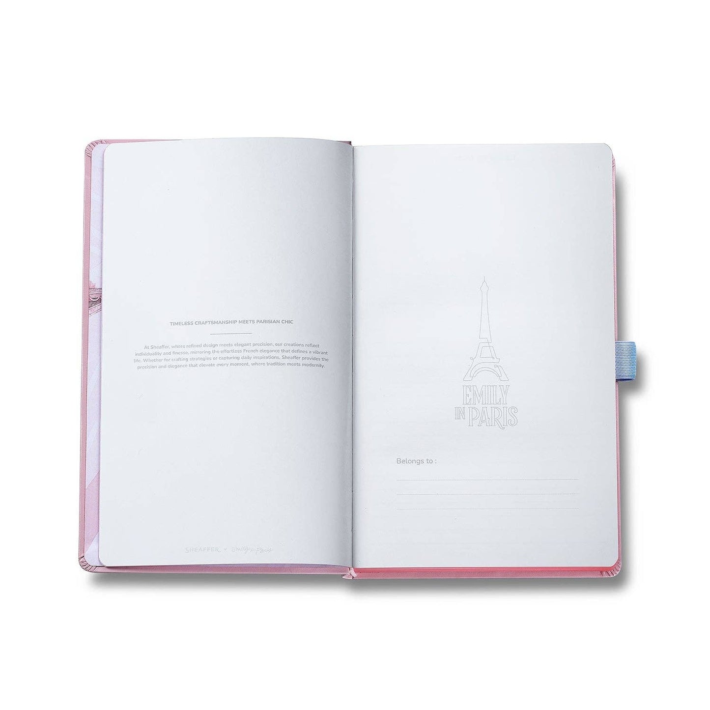 Sheaffer Emily in Paris Medium Notebook 90 GSM Ink Friendly Paper with Embossed Eiffel Tower - Pink