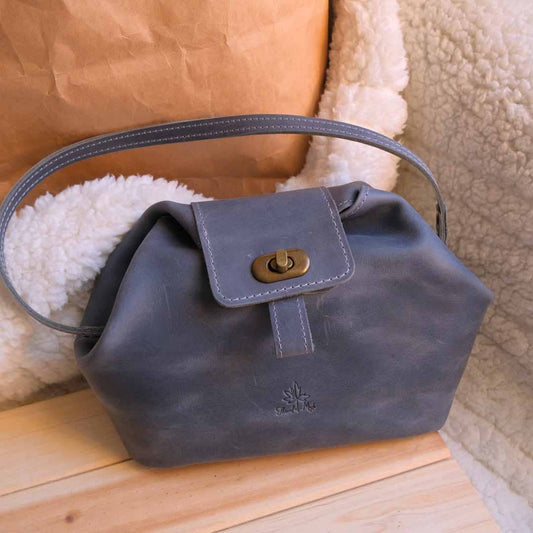 Leather Pop Up Bag with Strap by Thread and Maple