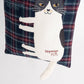 Kusuguru Japan Nago Cat Embroidered Small Tote - Navy Blue