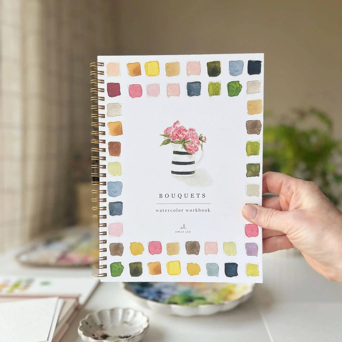 Bouquets Watercolor Workbook by Emily Lex