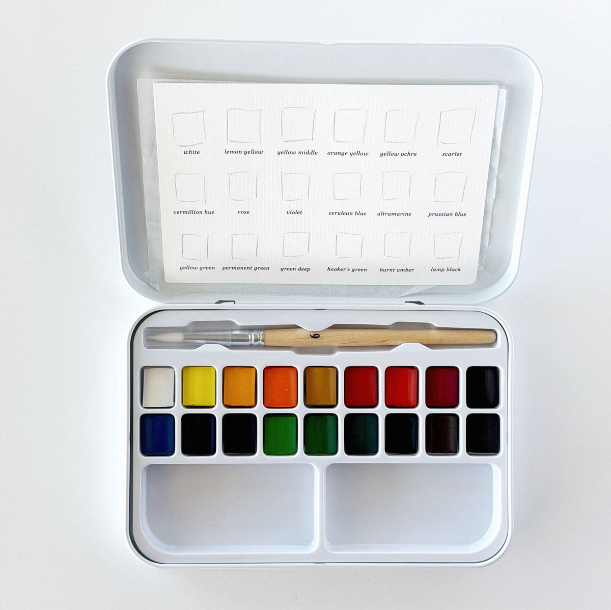 Watercolor Paint set 18 Colors with Brush by Emily Lex