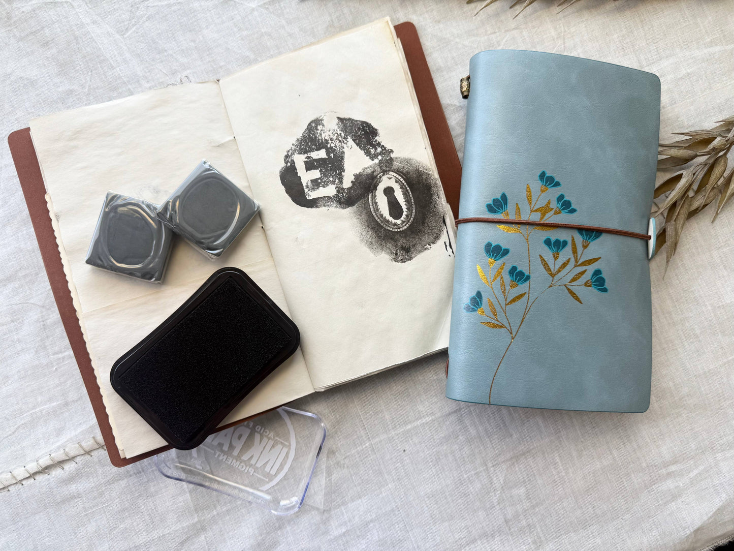 Travel Journal with Impression Stamping Kit