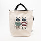 Kusuguru Japan Lucy Paul Cartoon Crossbody Shoulder Tote Bag